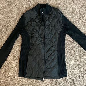 Nice Black Sweater With Outer Layer Coat Like